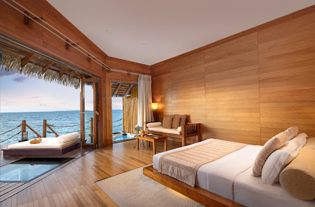 Adaaran Prestige Water Villas with 24Hr Premium All Inclusive overwater villa — aerial