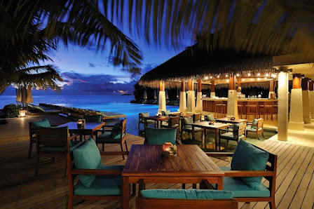 Ayada Maldives overwater villa — aerial