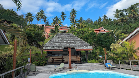 Bora Bora Holiday's Lodge & Villa overwater villa — aerial
