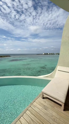 Centara Grand Lagoon Maldives overwater villa — deck