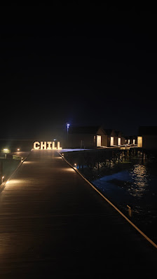 Centara Ras Fushi Resort overwater villa — interior
