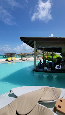 Centara Ras Fushi Resort overwater villa — deck