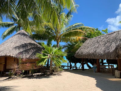 Chez Nono Bora Bora Lodge overwater villa — aerial