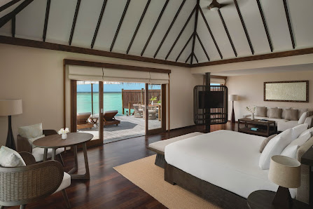 Conrad Maldives Rangali Island overwater villa — aerial