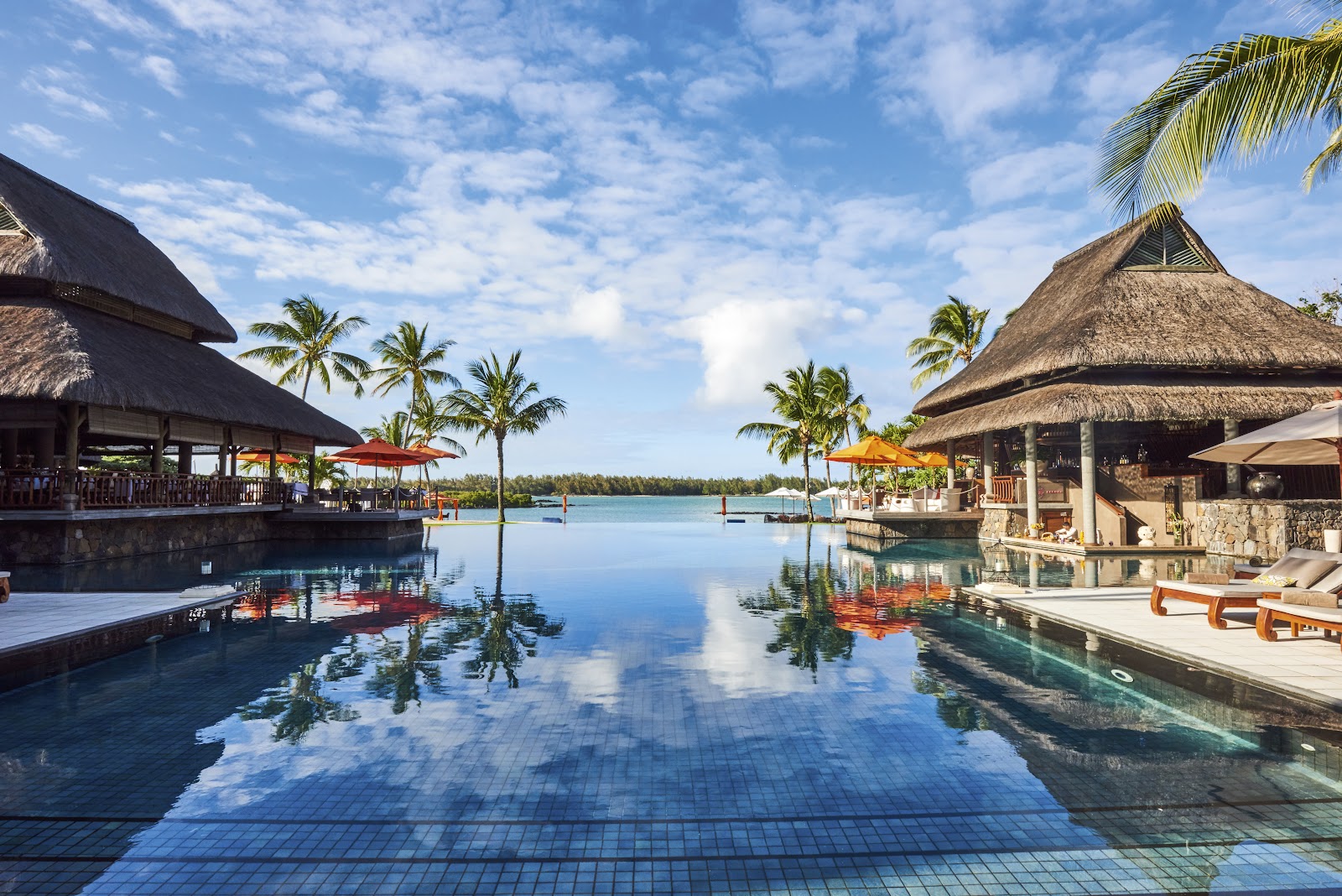 Overwater bungalows in Mauritius