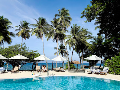 Equator Village overwater villa — lagoon