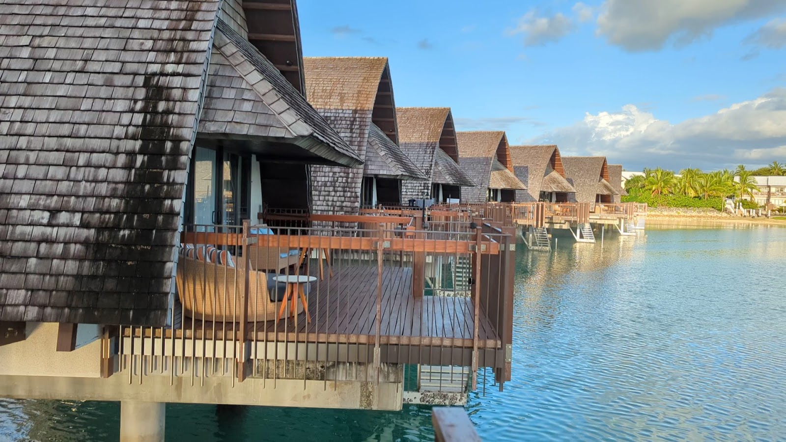 Fiji Marriott Resort Momi Bay overwater villa — aerial