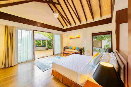 Furaveri Maldives overwater villa — aerial