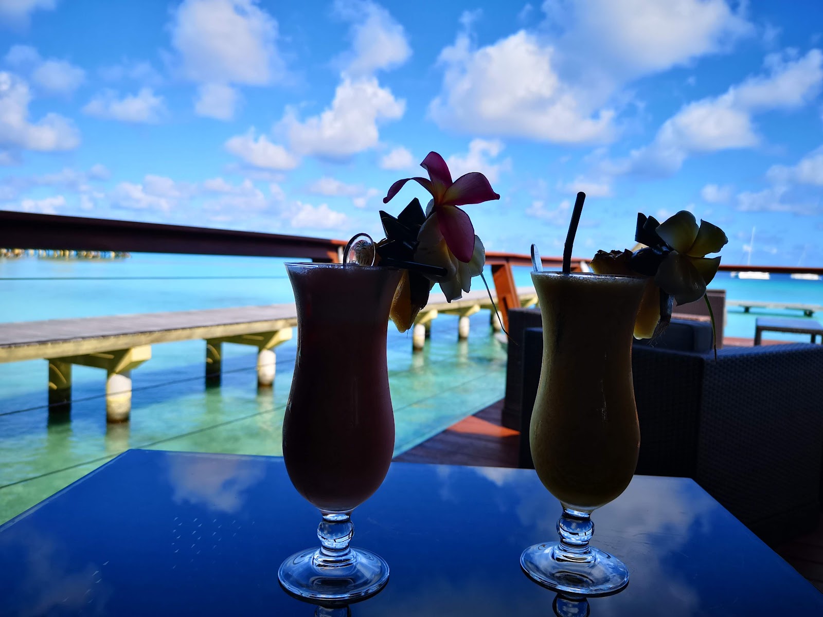 Hotel Kia Ora Resort & Spa overwater villa — aerial