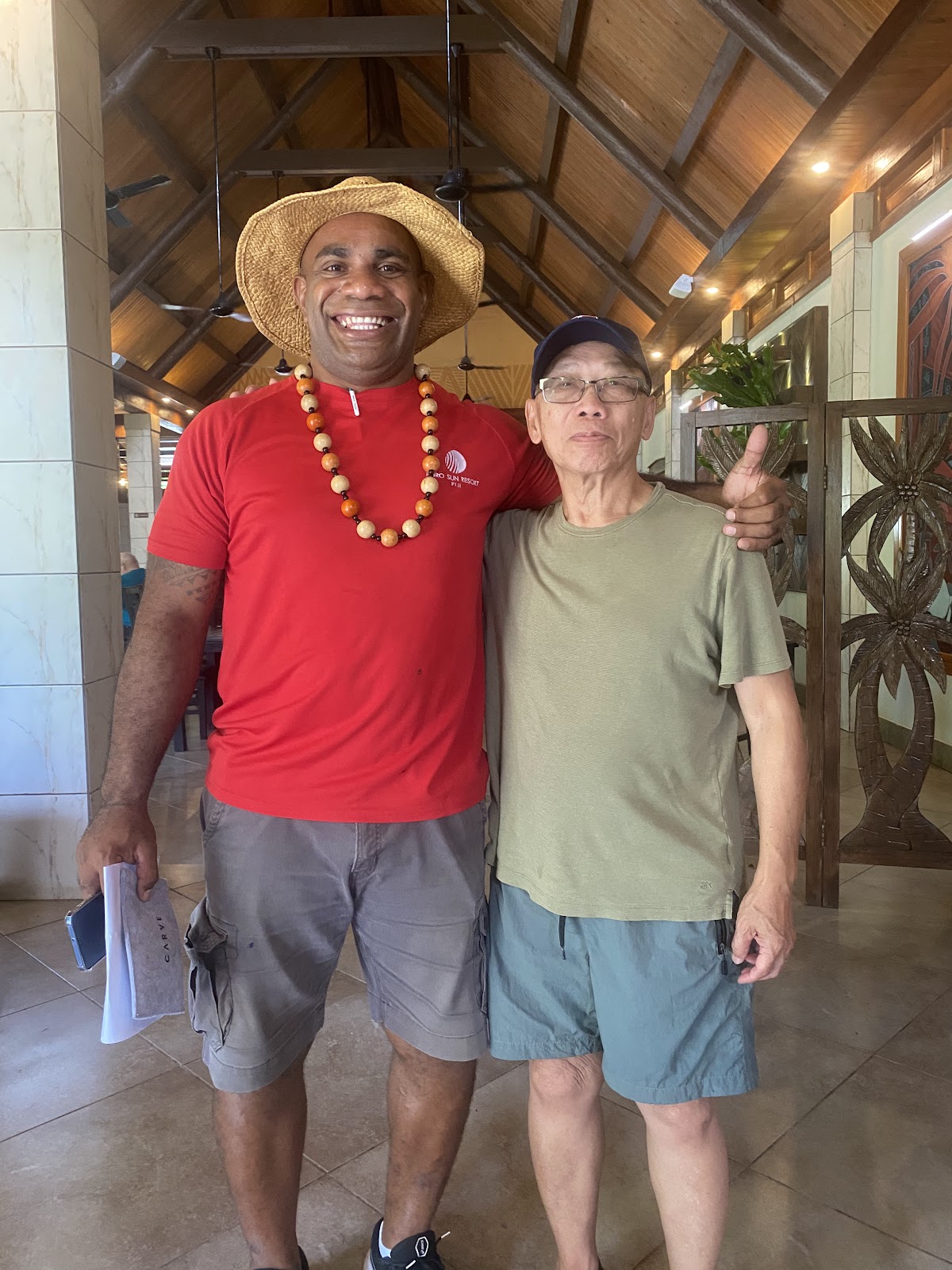 Koro Sun Resort overwater villa — lagoon