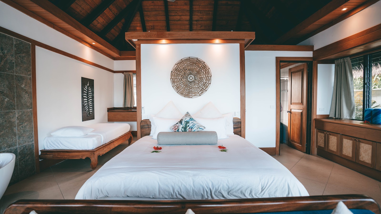 Koro Sun Resort overwater villa — deck