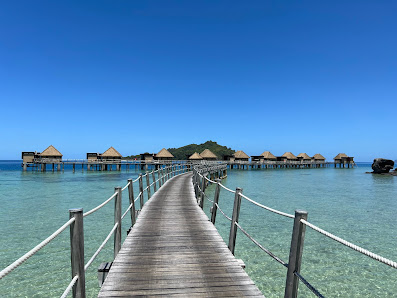 Overwater bungalows in Fiji