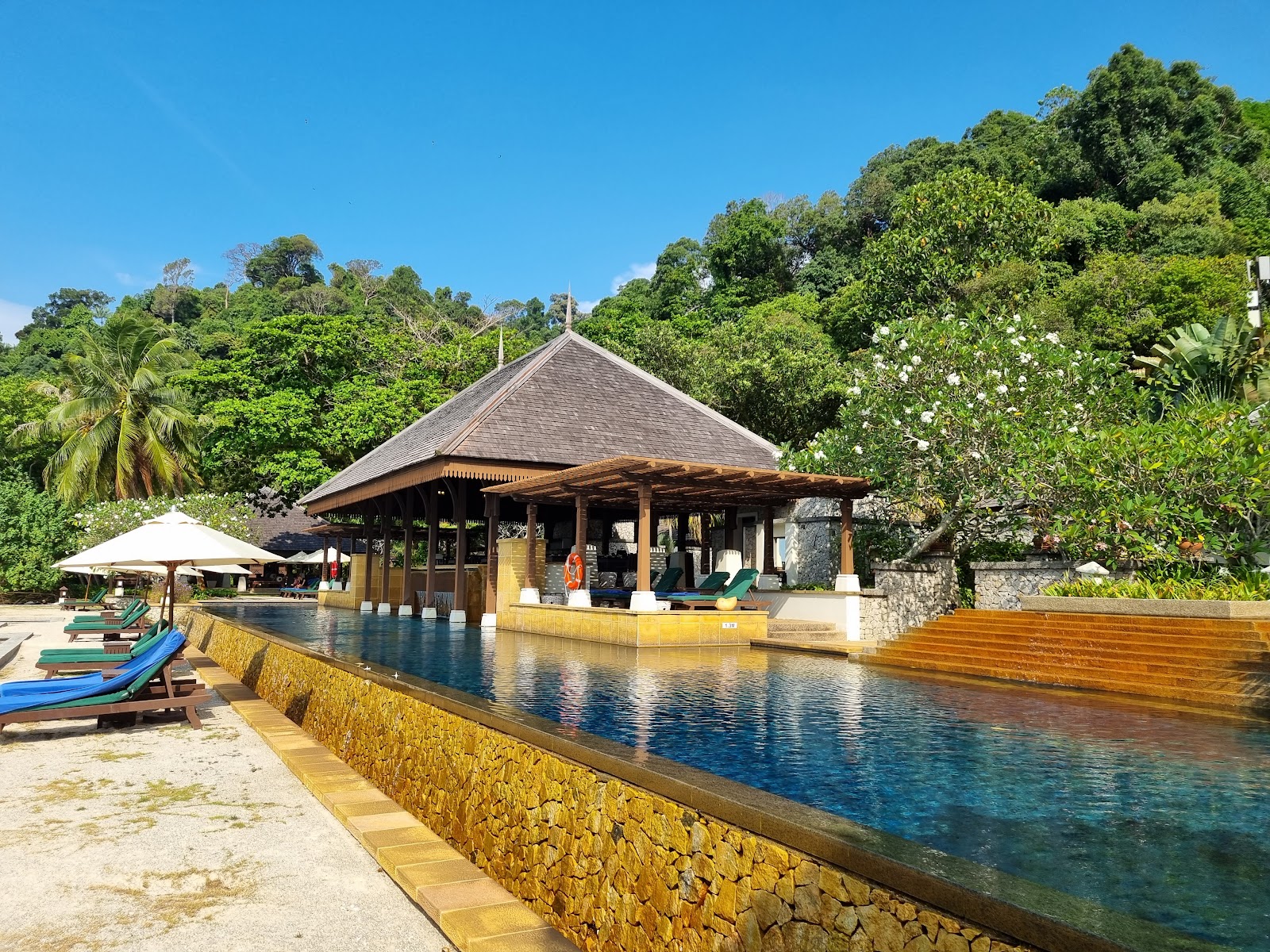 Pangkor Laut Resort overwater villa — aerial