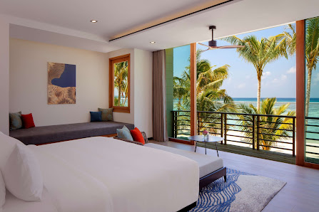 Radisson Blu Resort, Maldives overwater villa — aerial