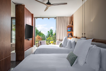 Rosewood Mayakoba overwater villa — aerial
