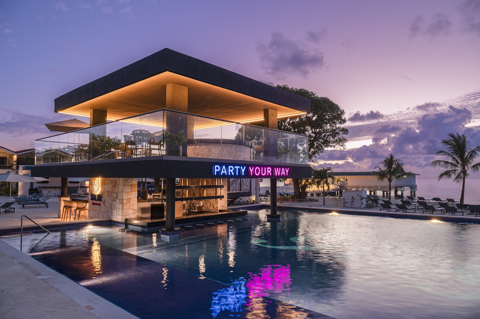 Royalton CHIC Antigua overwater villa — aerial