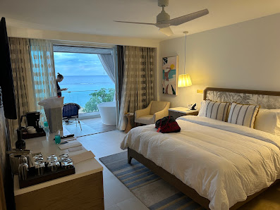 Sandals Dunn's River overwater villa — aerial