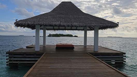 Sheraton Maldives Full Moon Resort & Spa overwater villa — deck