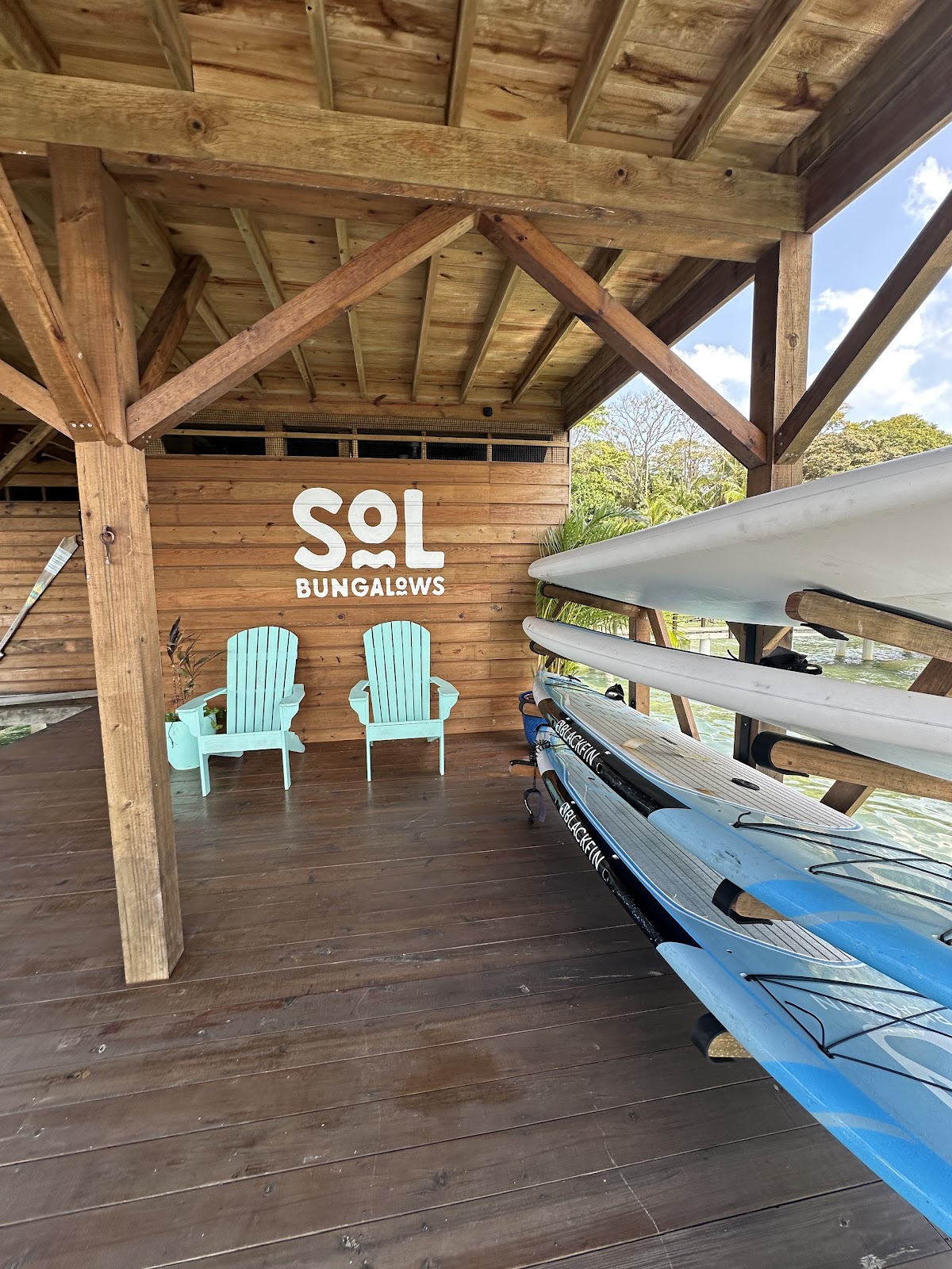 Sol Bungalows overwater villa — lagoon