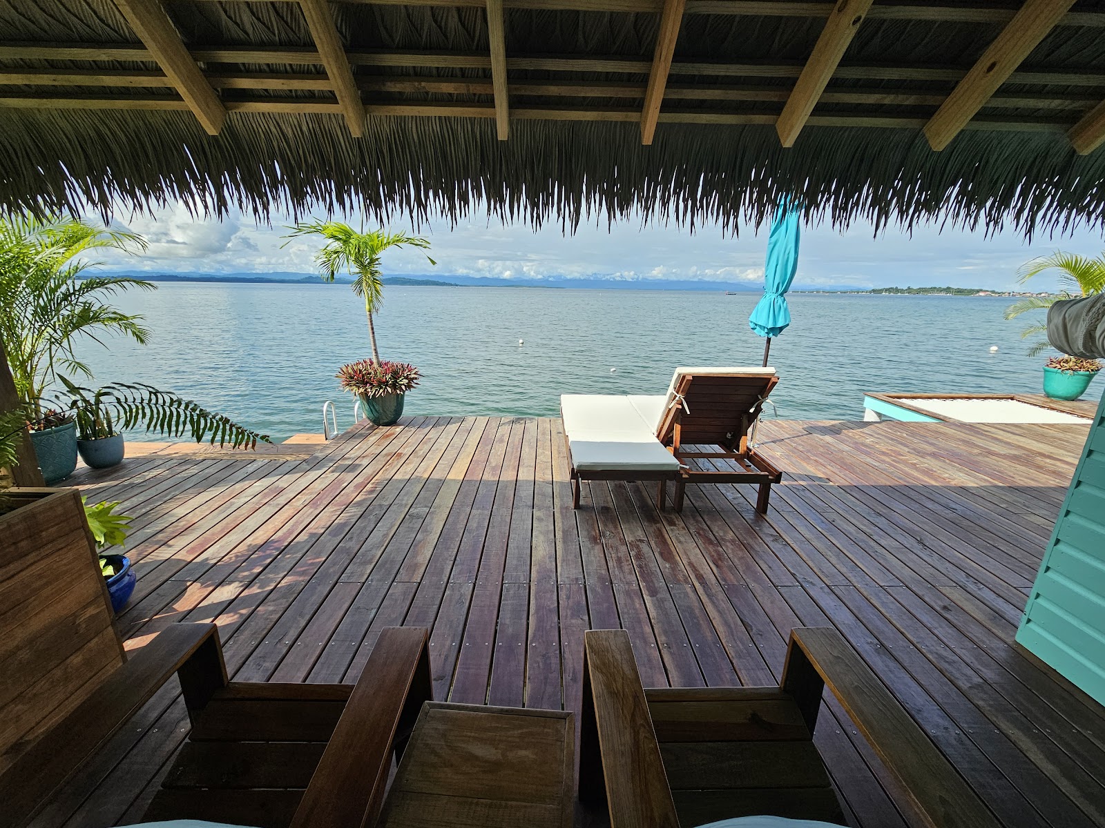 Sol Bungalows overwater villa — aerial
