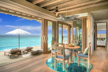 SonevaFushi overwater villa — lagoon