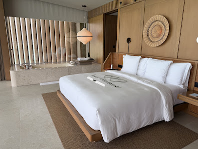The Ritz-Carlton Maldives, Fari Islands overwater villa — aerial