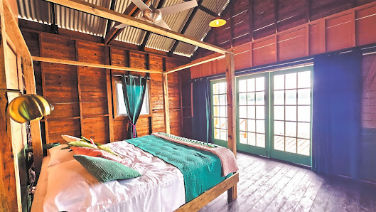 The Sea Monkey Overwater Bungalows and Restaurant Bocas del Toro overwater villa — interior