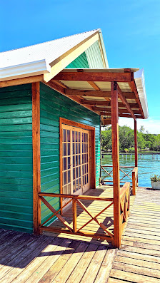 The Sea Monkey Overwater Bungalows and Restaurant Bocas del Toro overwater villa — aerial
