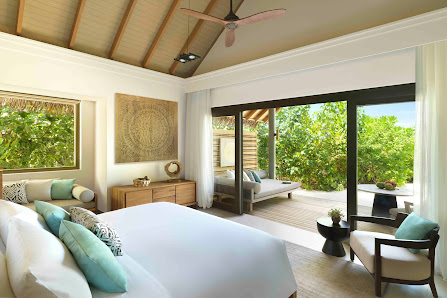 Vakkaru Maldives overwater villa — aerial