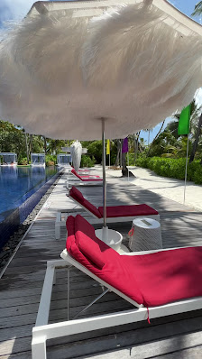 W Maldives overwater villa — deck